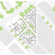 Ground floor plan of La Vallée Verte housing by MVRDV