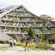 Plant pots and people-shaped portals animate Bordeaux housing by MVRDV