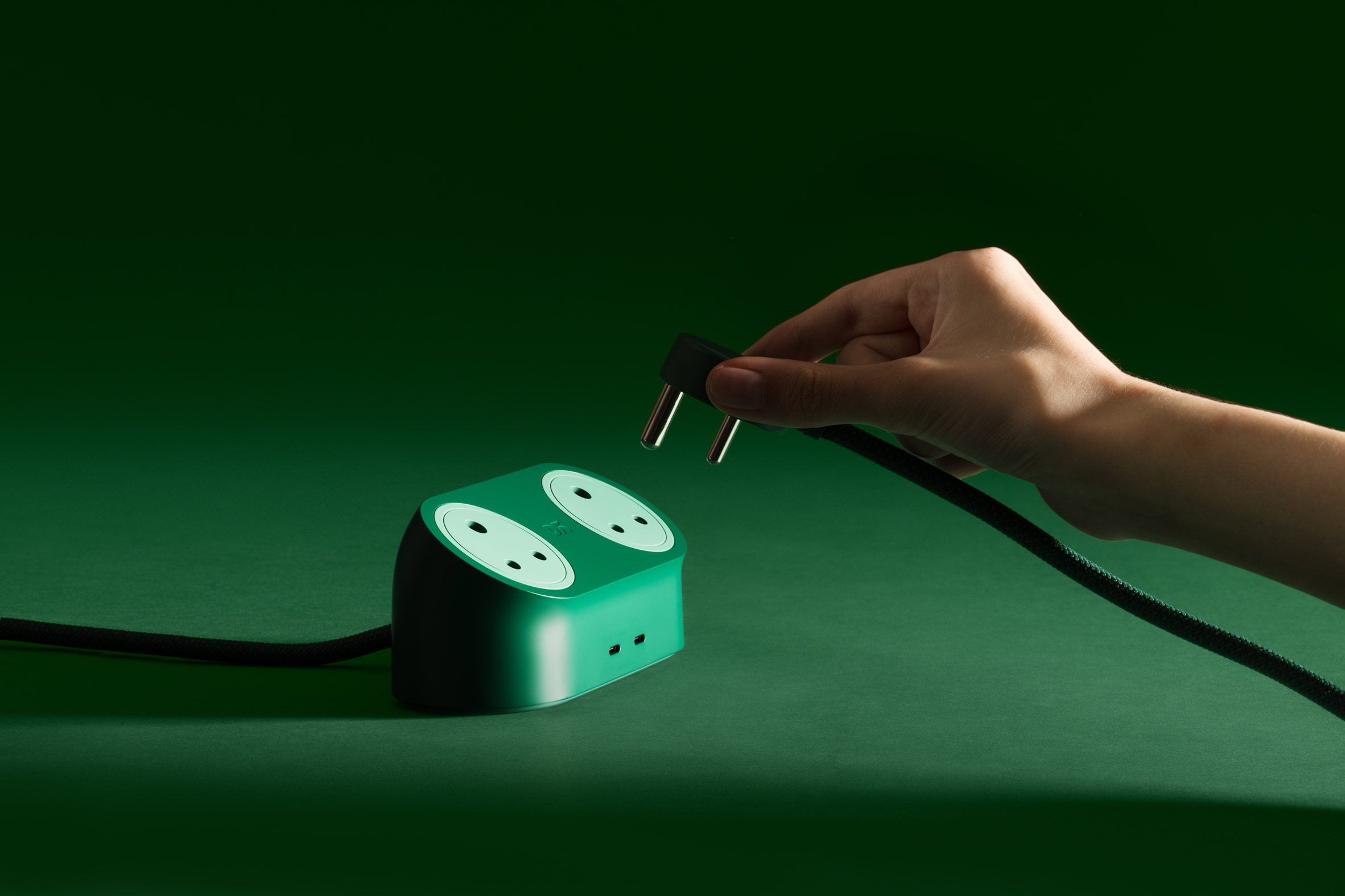 Sculptural charging unit by Layer
