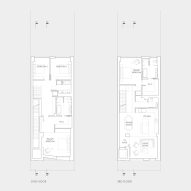Floor plans of Leonard Street Rowhouse by Pliskin Architecture