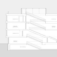 Section of Leonard Street Rowhouse by Pliskin Architecture