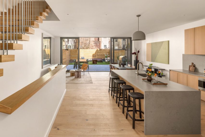 Interior of Leonard Street Rowhouse by Pliskin Architecture