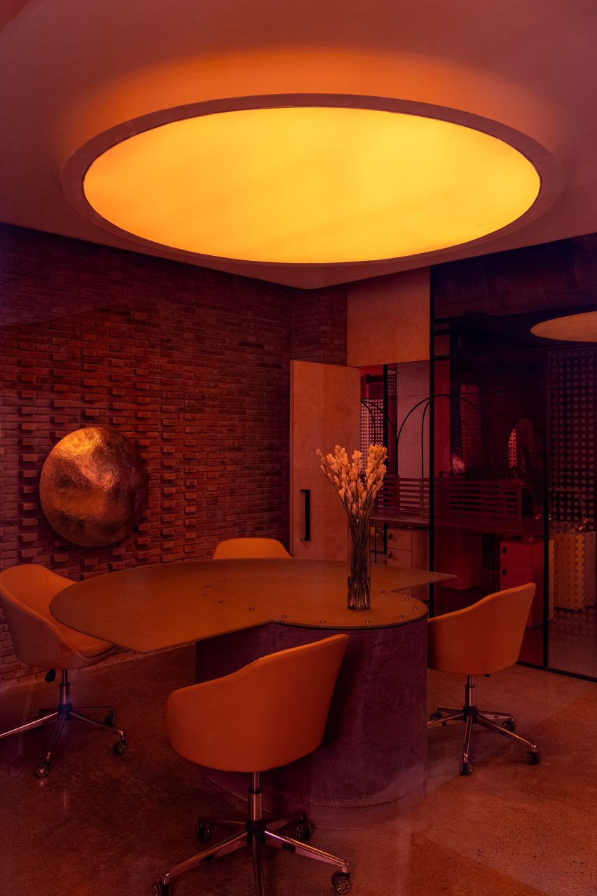 Colourful meeting room
