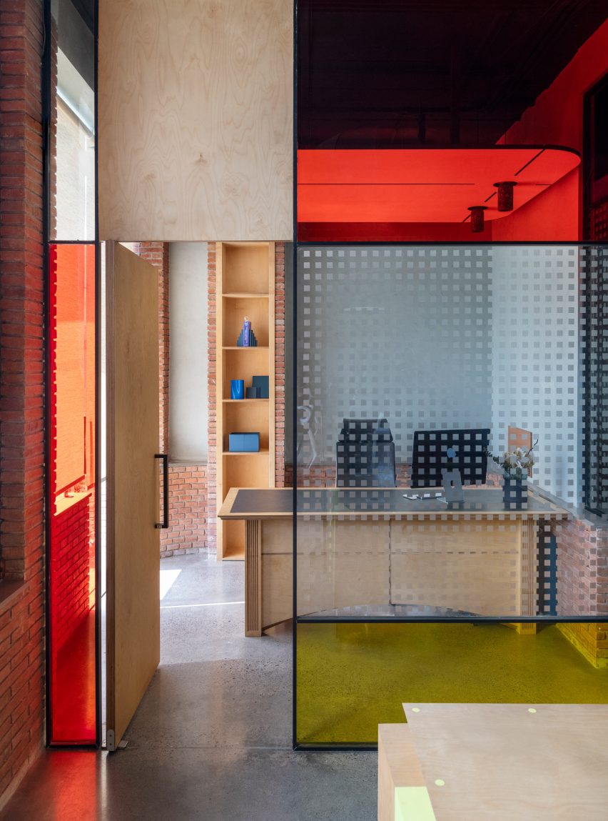 Colourful glass panels