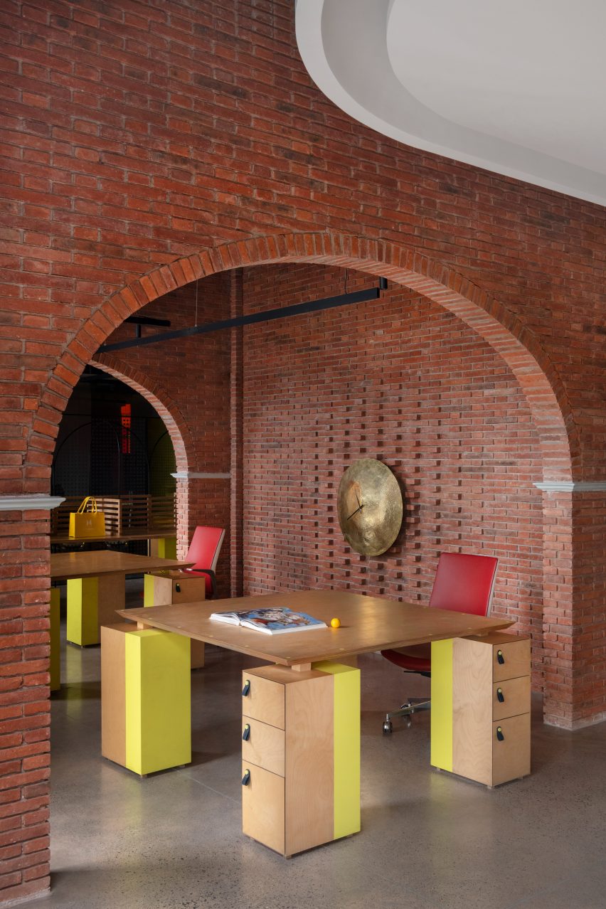 Brick arch in the office