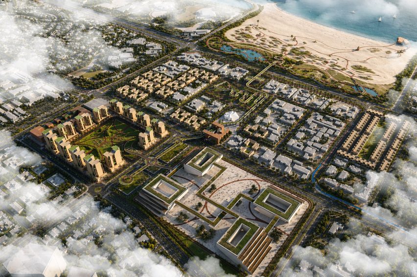 visualisation of a waterfront urban planning development project