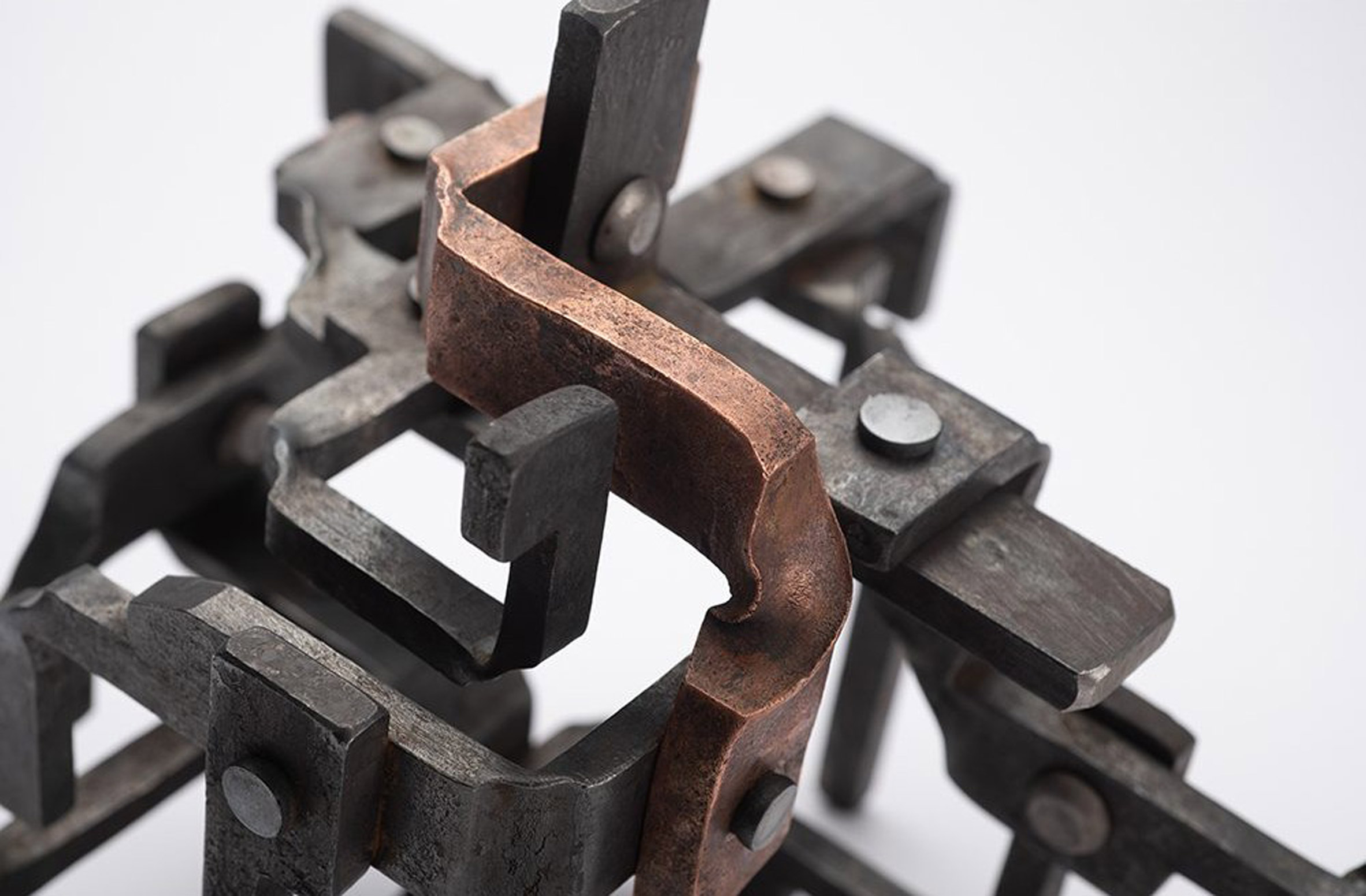 image of metal tabletop sculpture