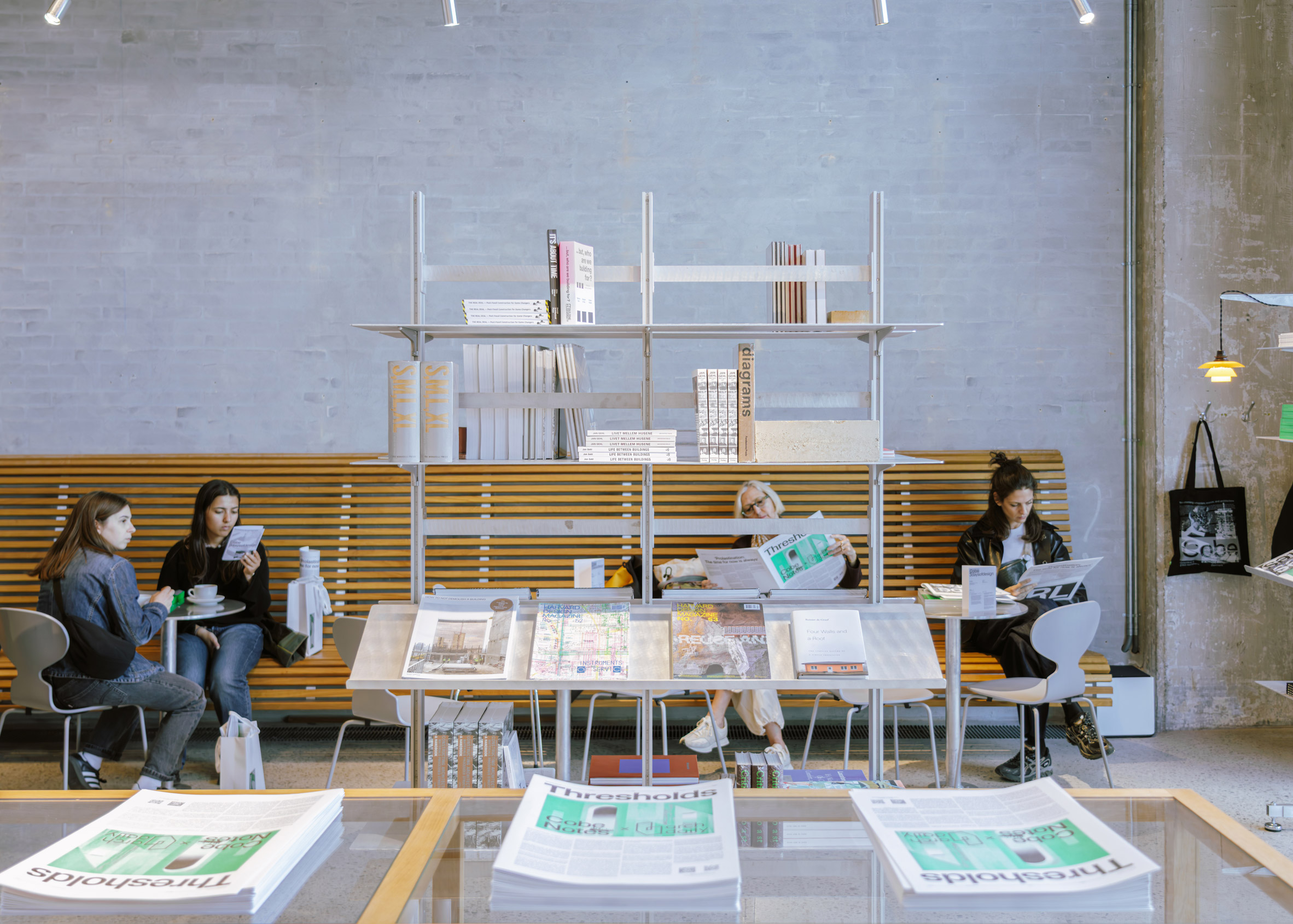 Architecture bookshop in Copenhagen by Nikolaj Mentze
