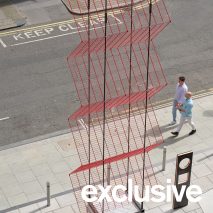 Rana Begum and Webb Yates create fence tower at LFA