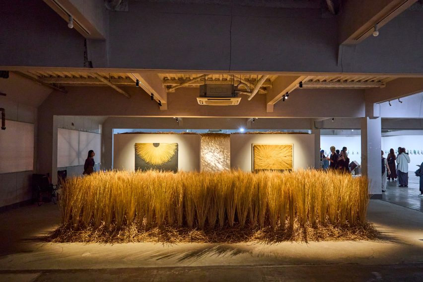 Straw installation at Art Osaka at the Creative Center Osaka