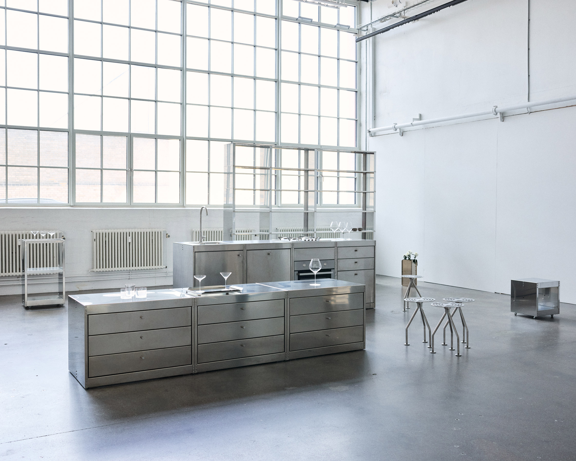 Stainless-steel furniture by NM3