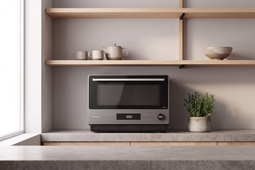 Panasonic Japanese Microwave NN-SF57RM on counter