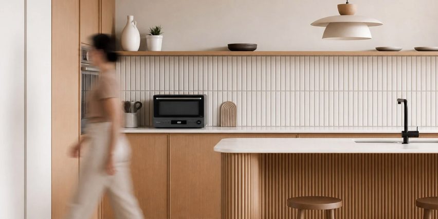 Panasonic Japanese Microwave NN-SF57RM in kitchen