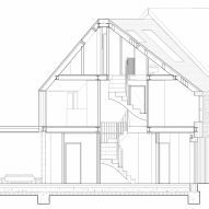 Section of Radnor Road infill house by Wright Office