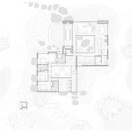 Plan of Double Courtyard House by Roberts Gray Architects