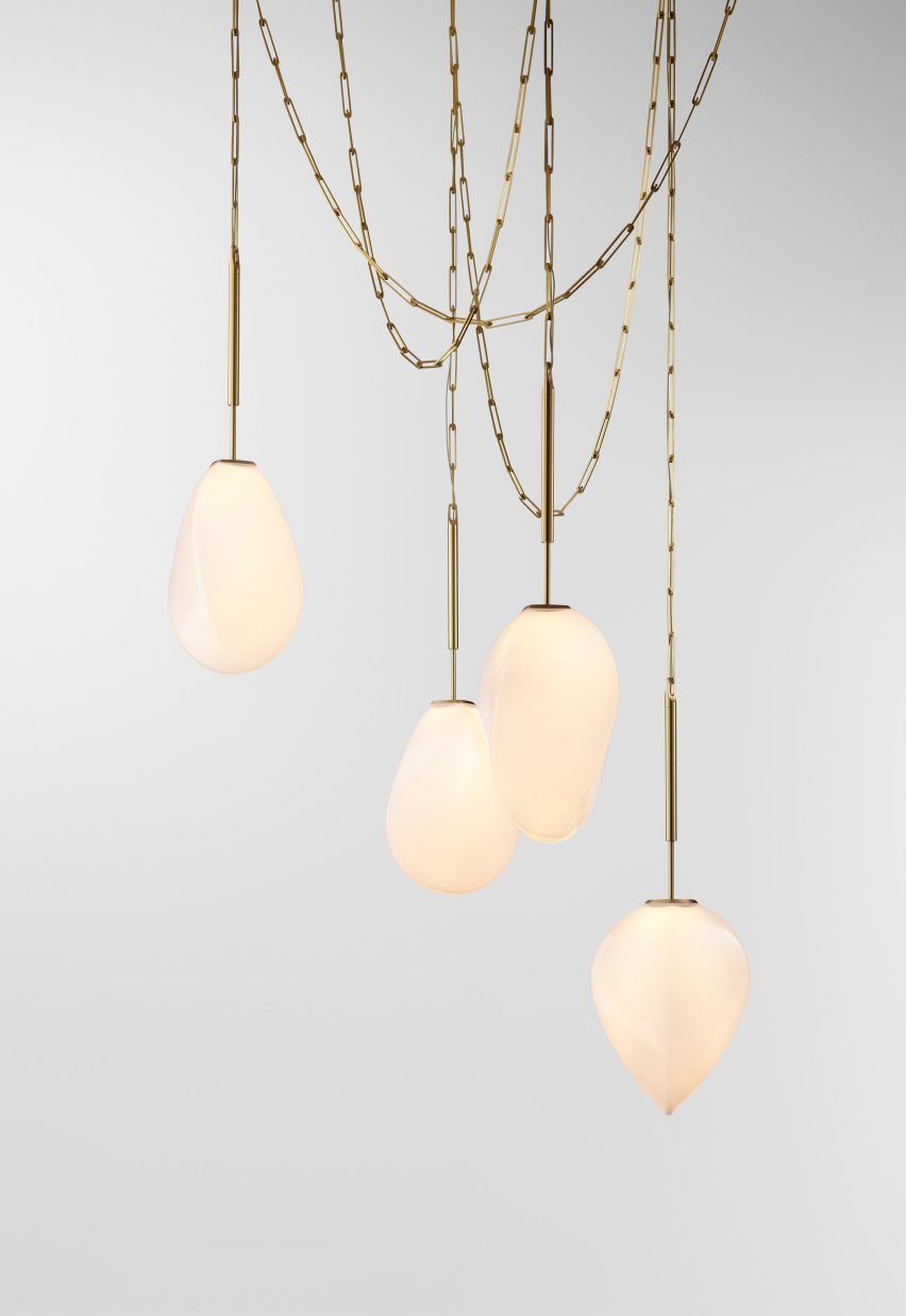 Solace Chain pendant light by Ross Gardam