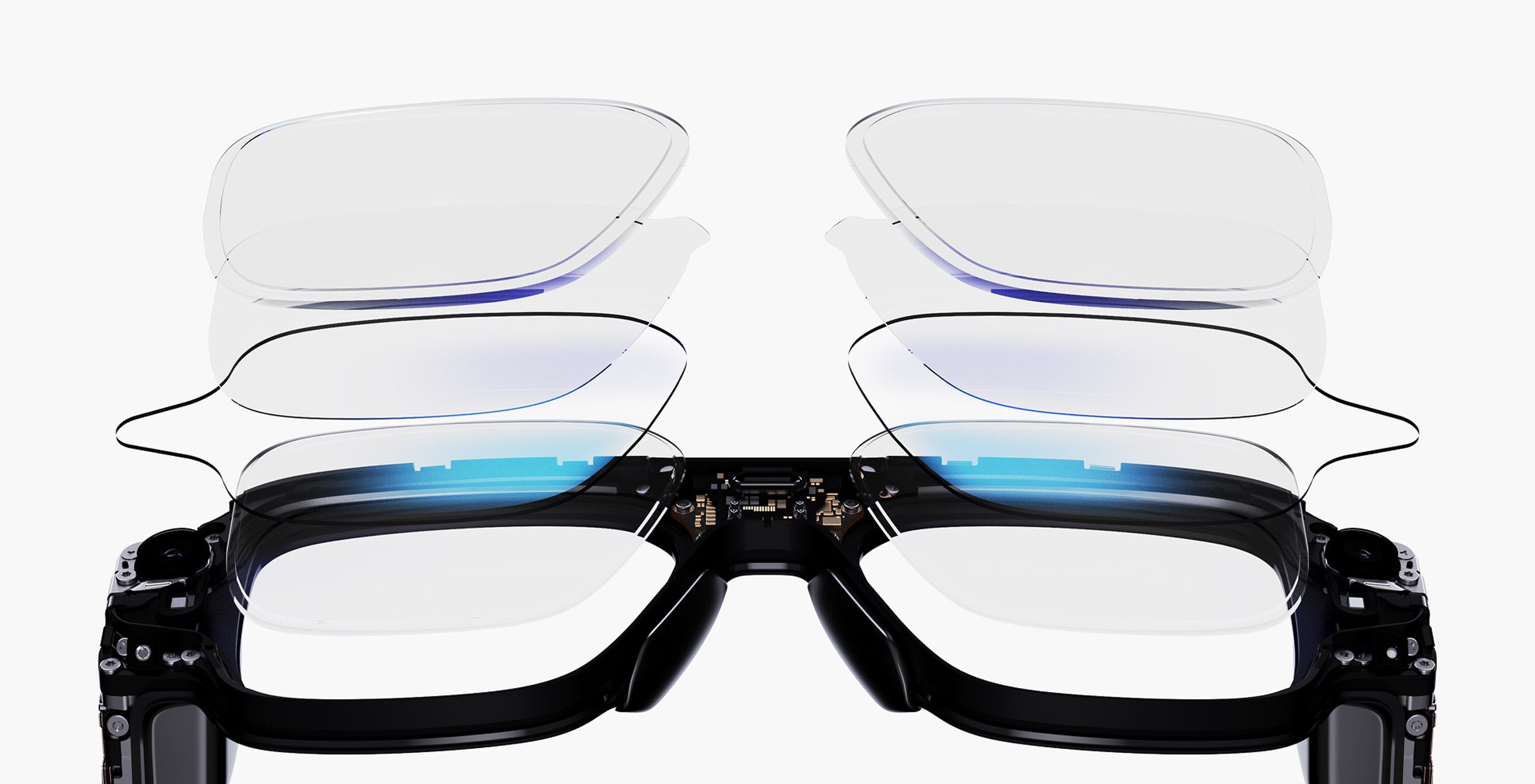 Imagen que muestra los niveles de tecnología de lentes Snap Specs