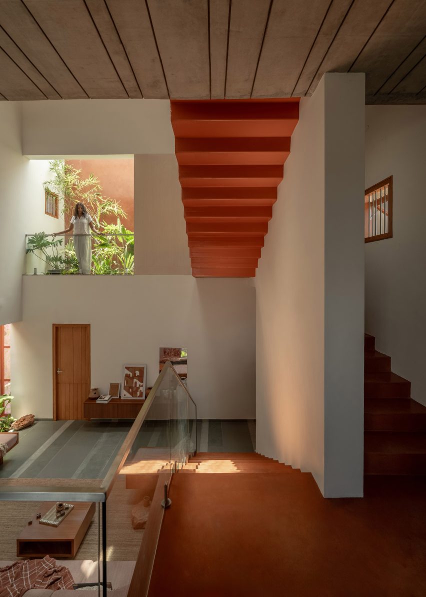Orange staircase