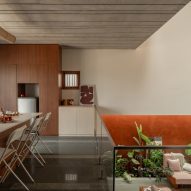 Splitscape Residence by SpaceDNA kitchen on mezzanine