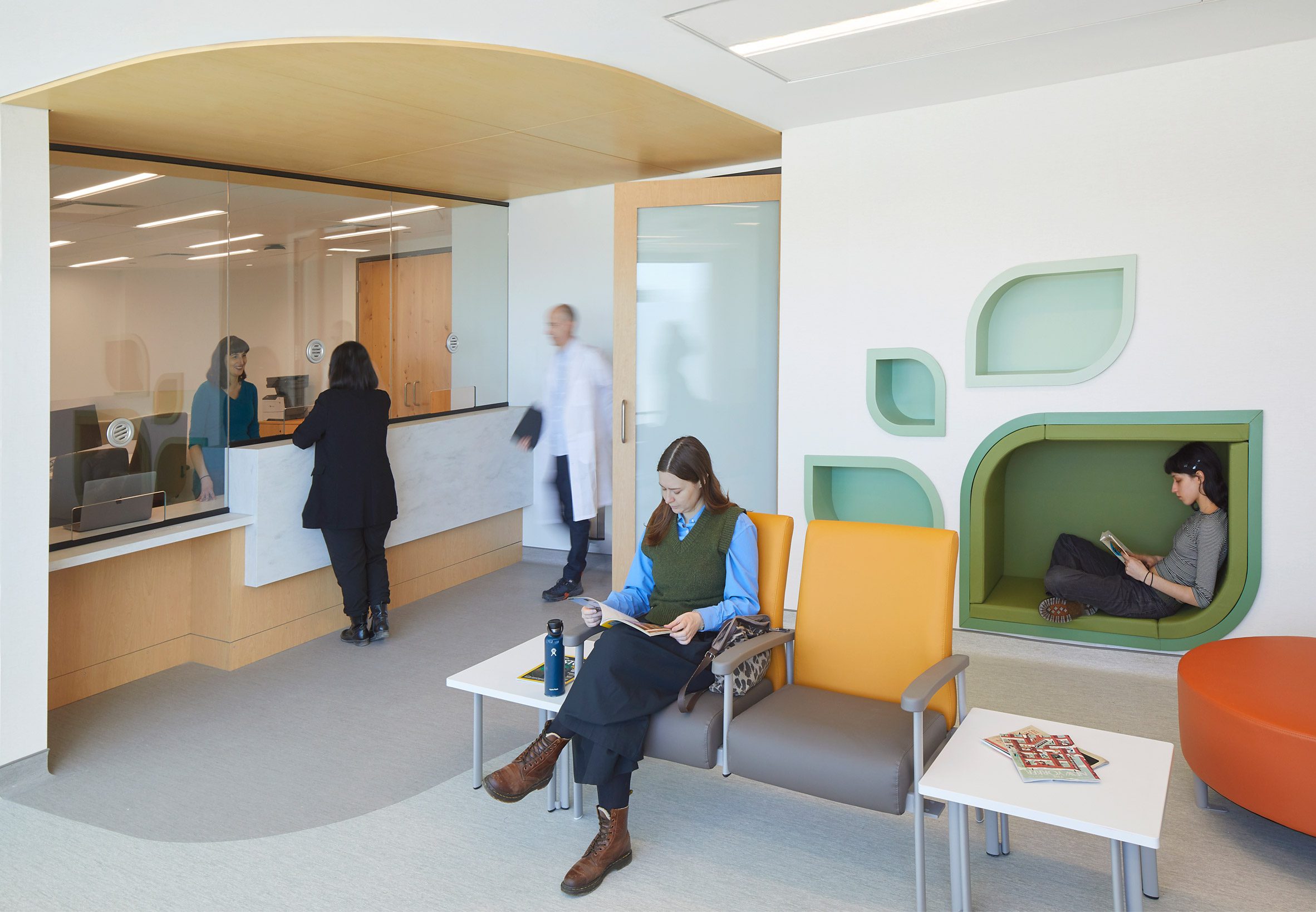 Waiting room in a public medical clinic