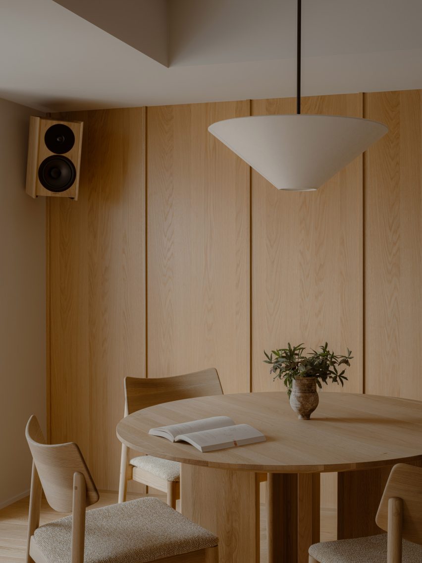 Wooden panelling in Tokyo hotel