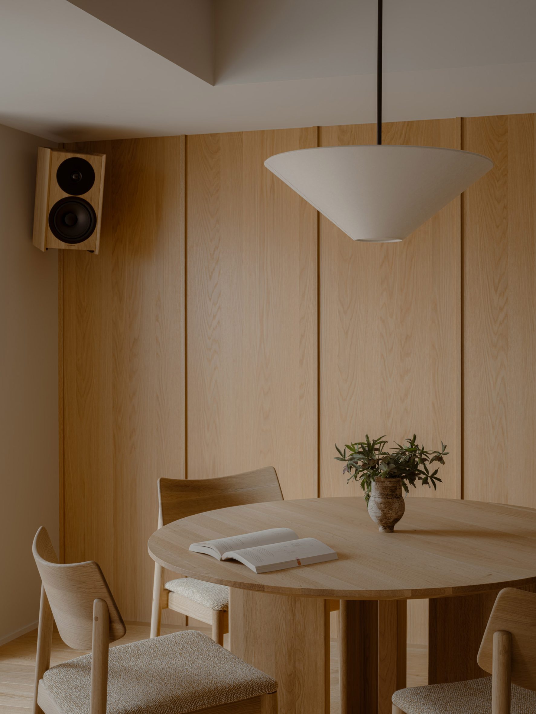 Wooden panelling in Tokyo hotel