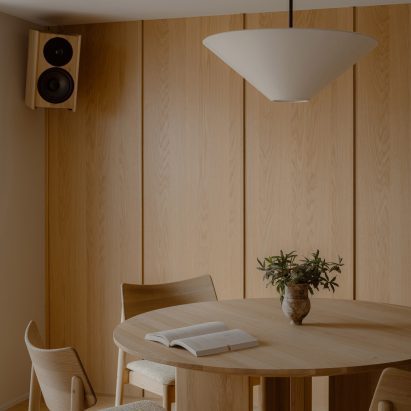 Wood-panelled hotel in Ginza