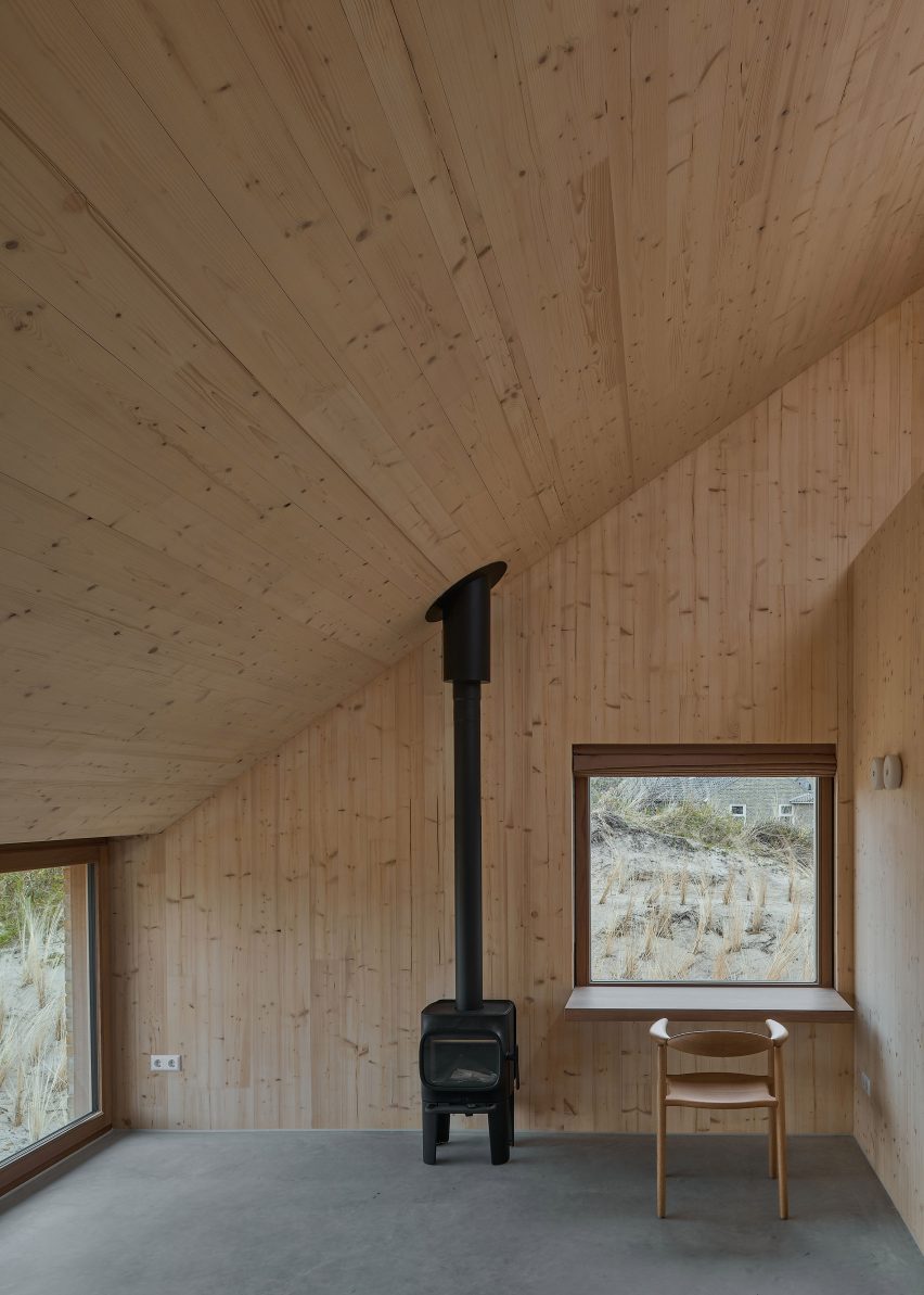 Living space interior at House on a Dune