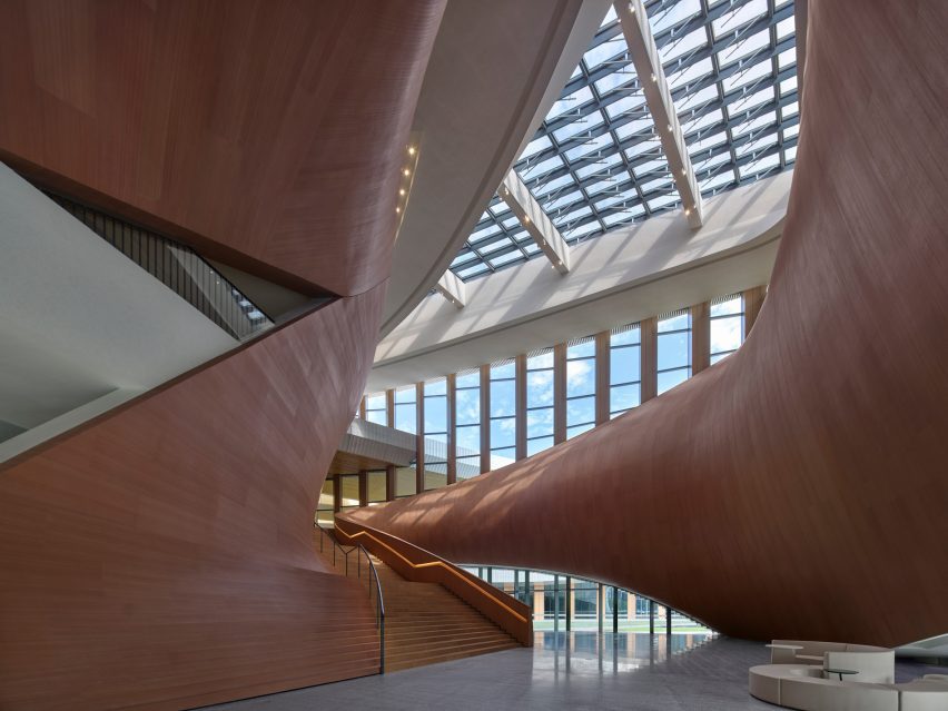 Interior view of Songshan Lake Exhibition and Performance Center