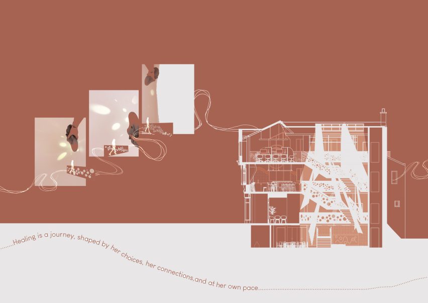 Graphic architectural illustration