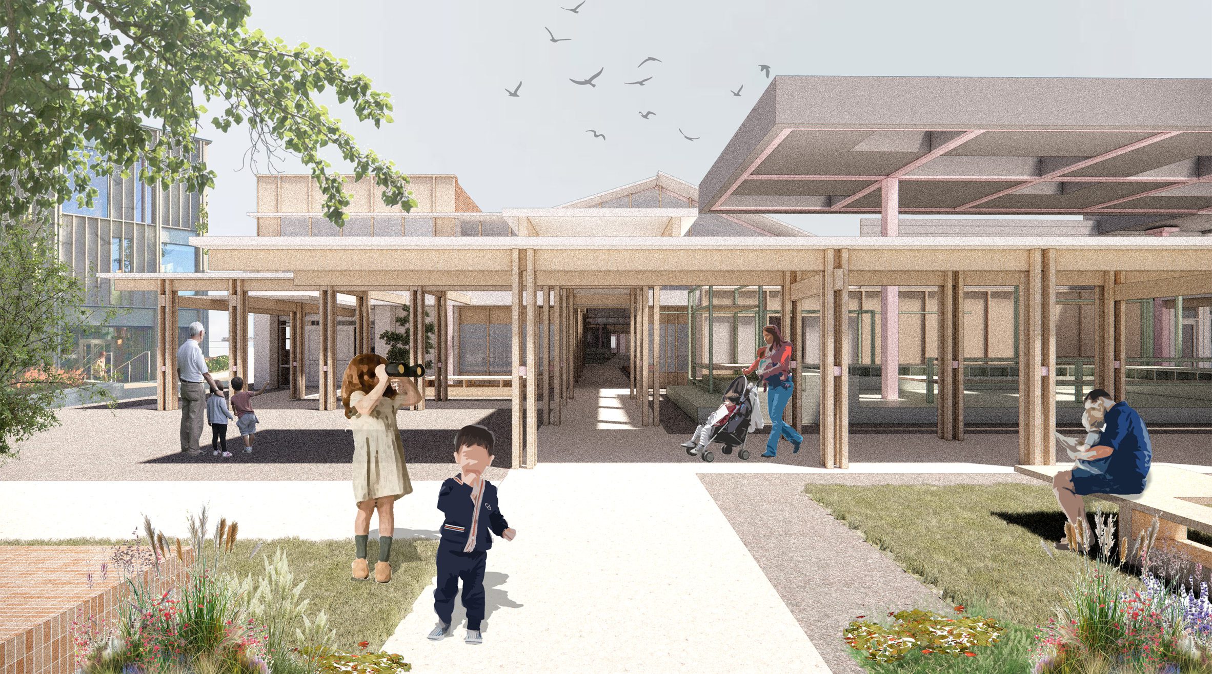 Digital illustration of The Care Exchange