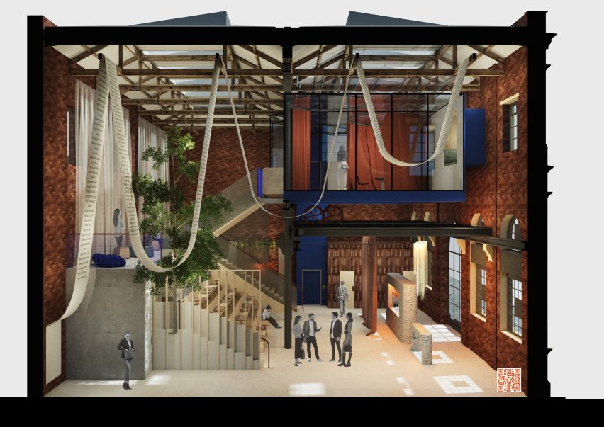 Sectional visualisation showing a theatre interior