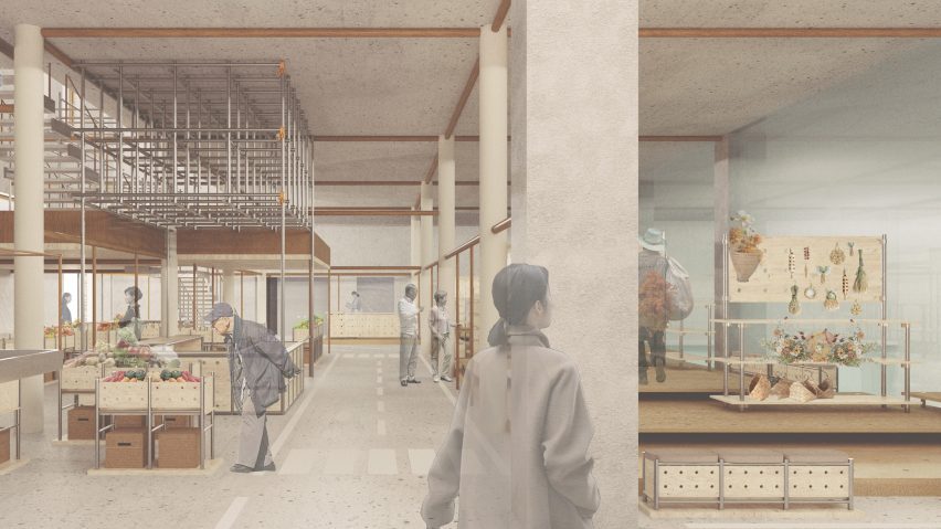 Render of a market