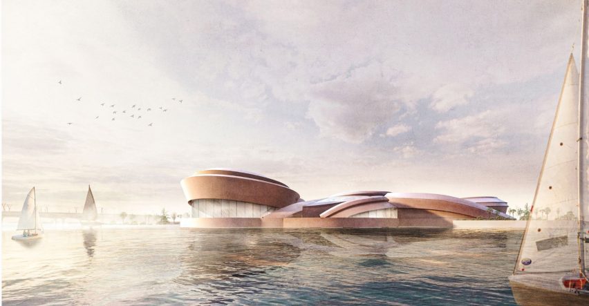 Render of a climate-adaptive cultural institution