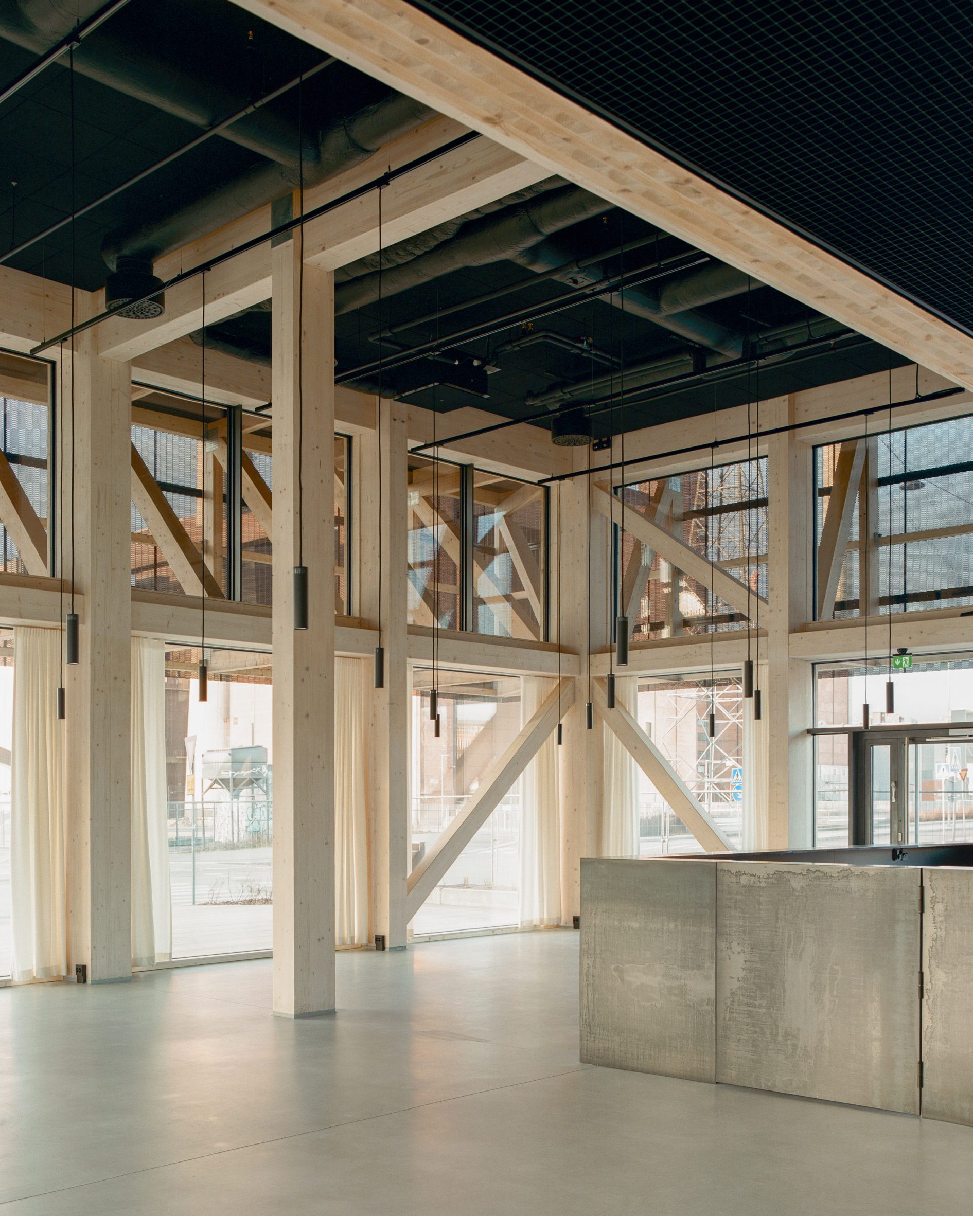 Interior view of community space by AOR Architects