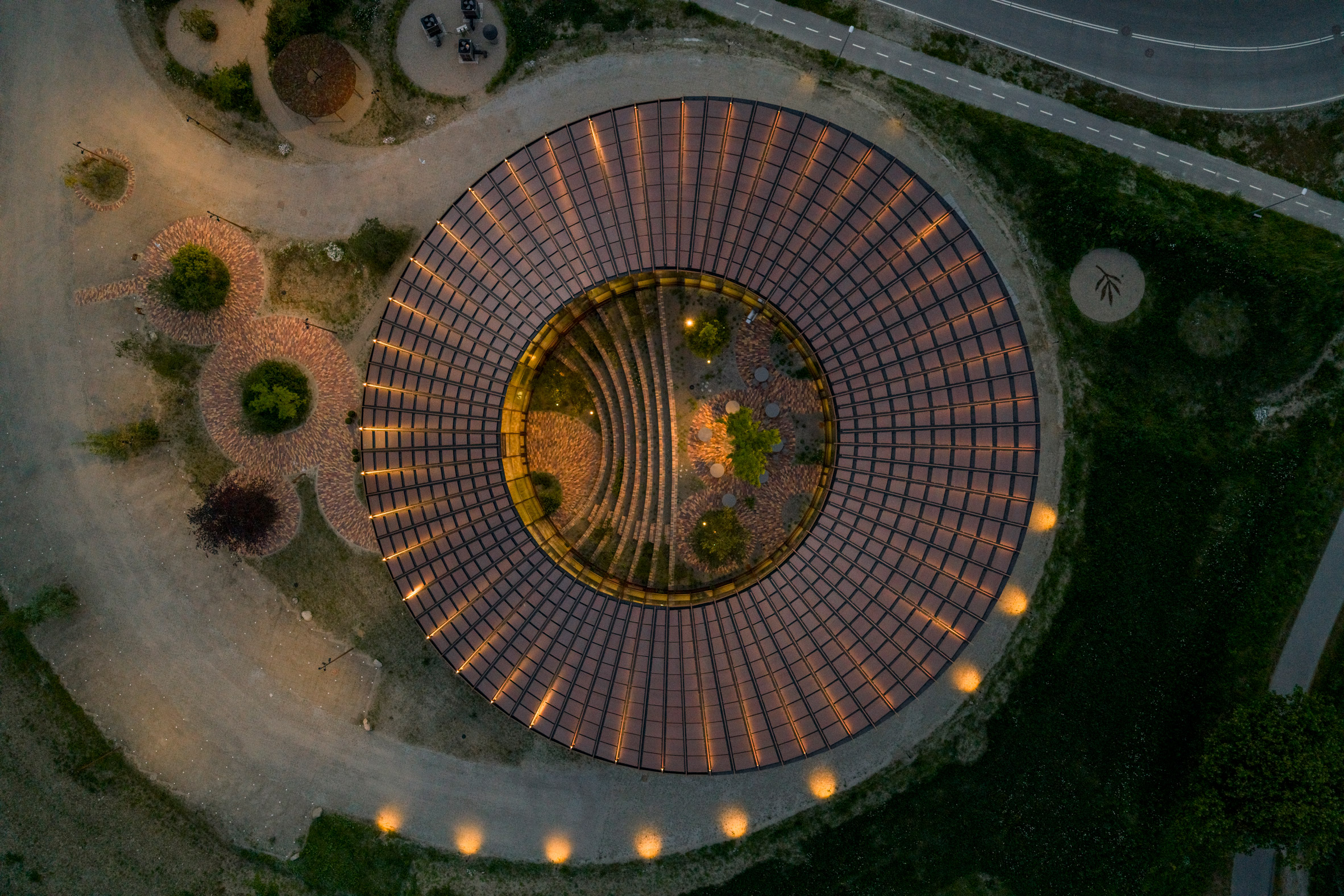 Vista aérea de la sede de Dymak Odense
