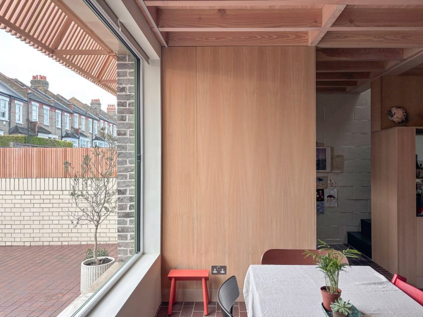 Dining space at self-build home in London