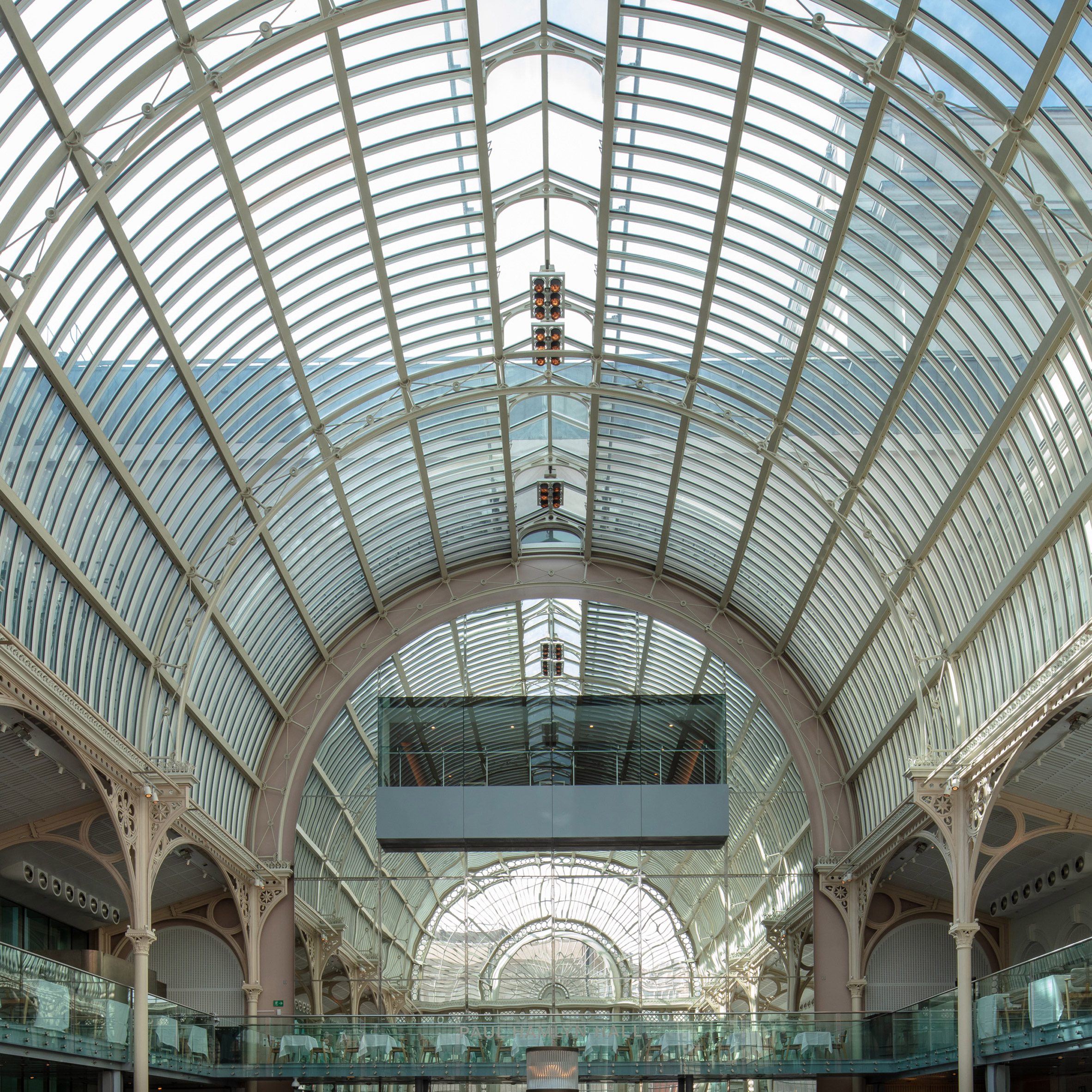 Interior view of the Paul Hamlyn Hall at the Royal Opera House in London