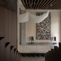 Dynaudio showroom designed to resemble "speaker components"