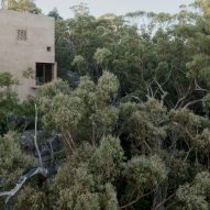 fire-resistant stone exterior of EA House by Bokey Grant