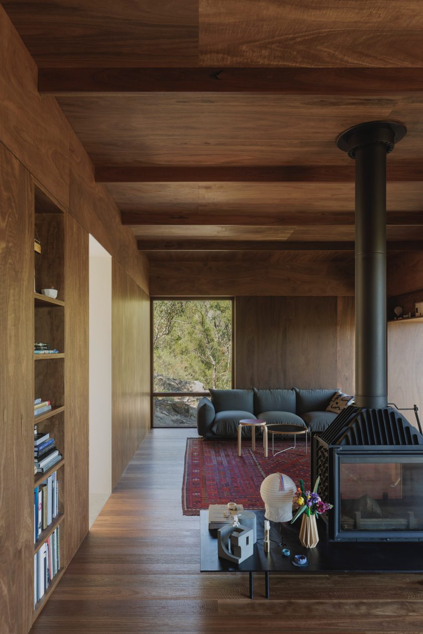 EA House by Bokey Grant in Australia interior living room view