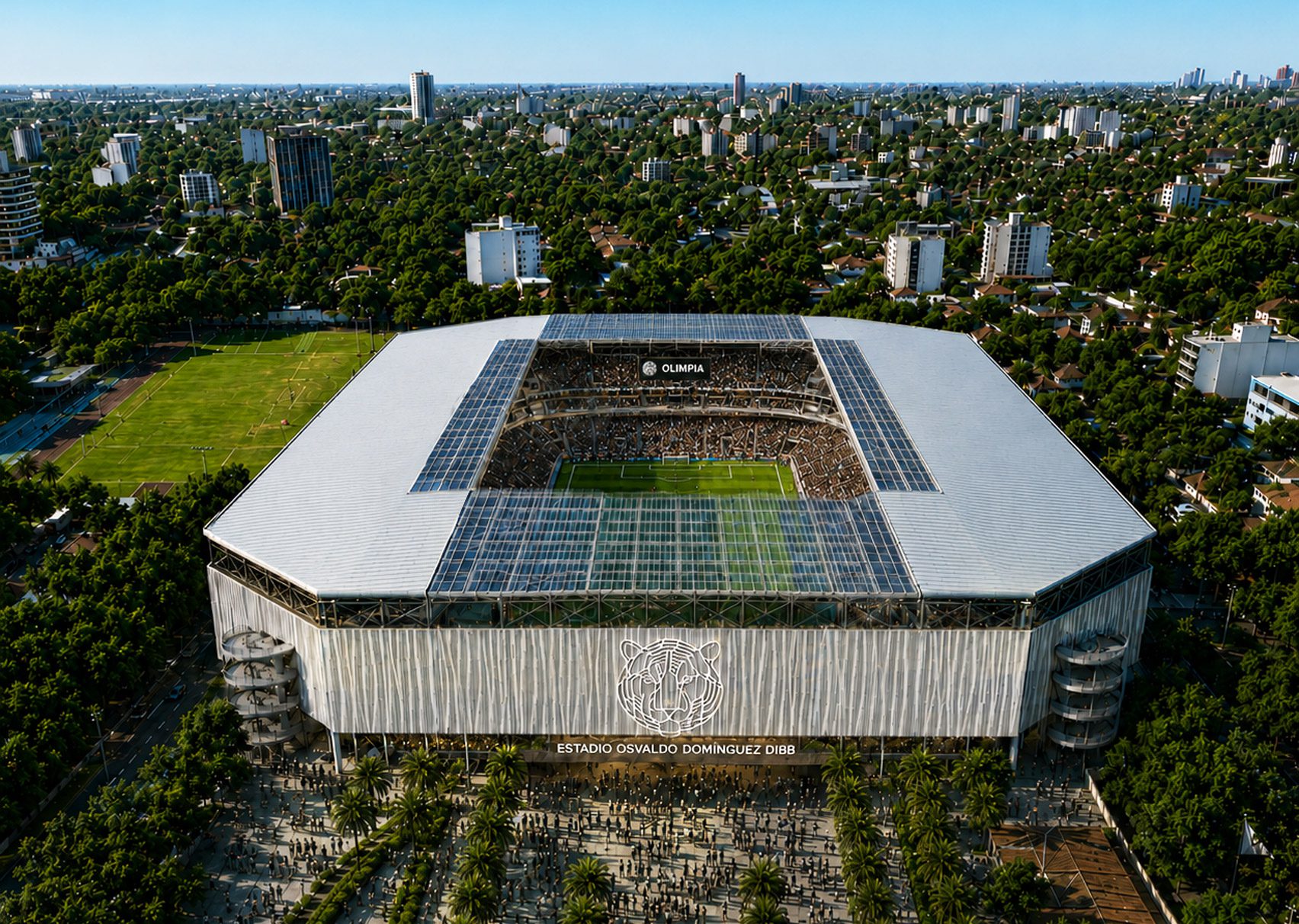 Rendering of Estadio Osvaldo Domínguez Dibb in Asunción