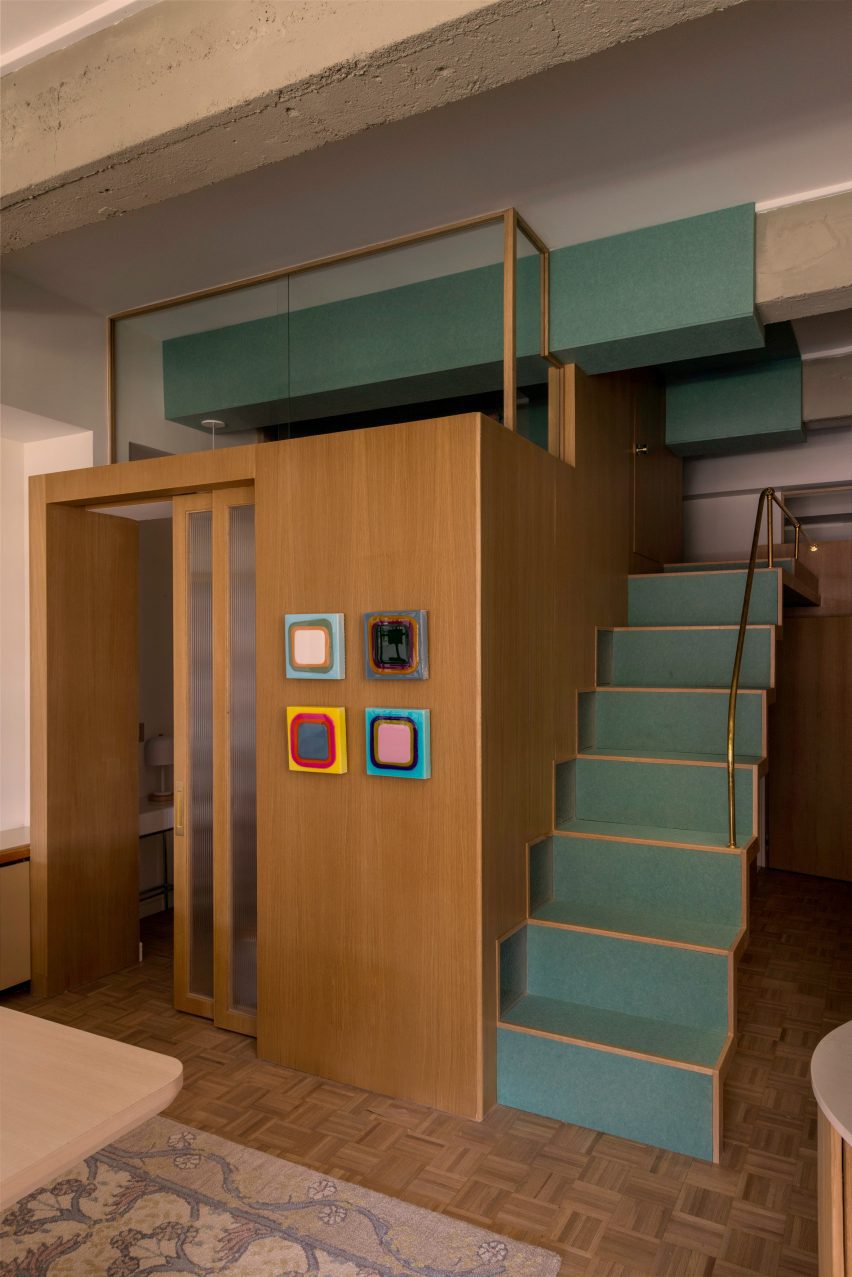 Loft renovation with "pods" that create extra flexible bedroom space