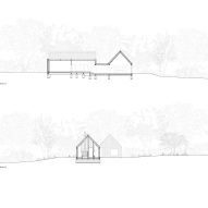 Section of House in a Clearing by TaylorHare Architects