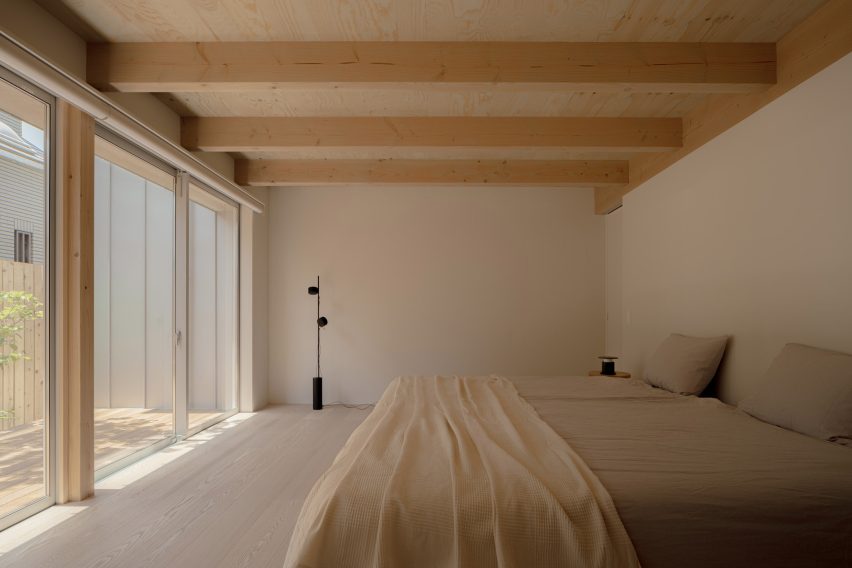 Bedroom with sliding doors