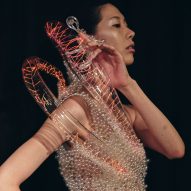 Iris van Herpen injects glass-covered gown with glowing plasma