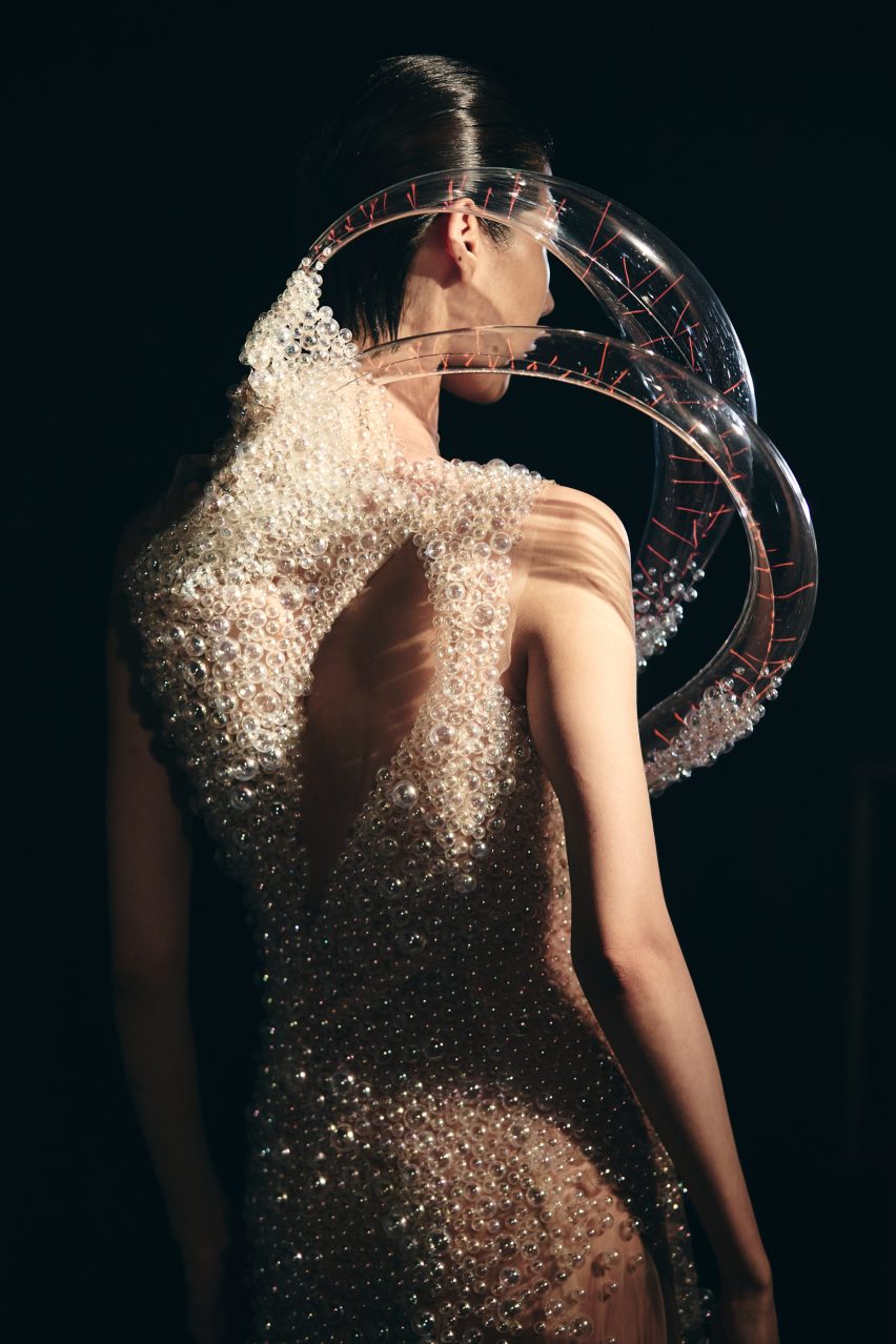 Plasma-filled glass dress