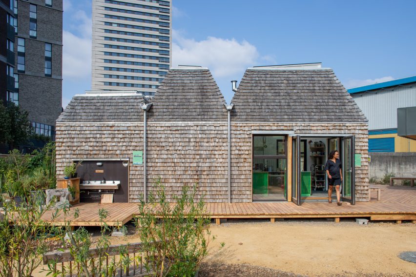 Exterior view of kitchen space at the Triangle Site
