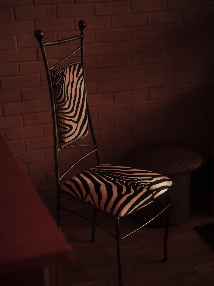 Zebra-print chair
