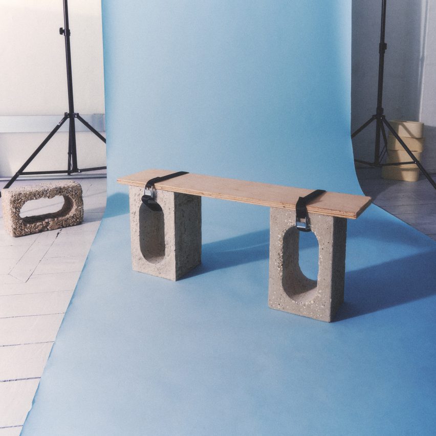 Clam Crete bench by Sami Kimberley